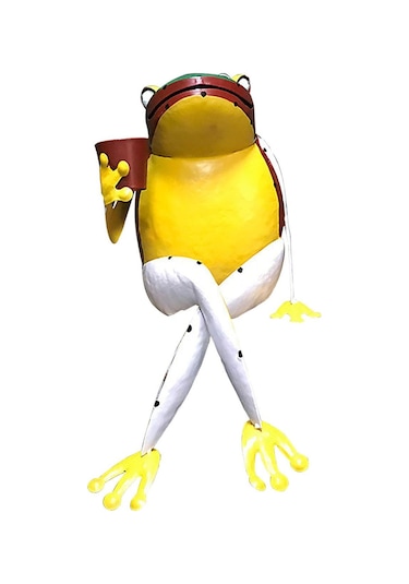 Suntek Magideal Kurbağa Heykeli Minyatür Metal El Büyük Sarı