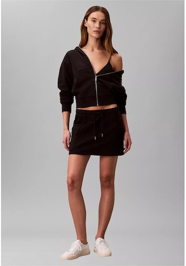 Calvin Klein Kadın Mini Boy Slim Fit Düz Siyah Etek Lv047b268g-ub1-13077