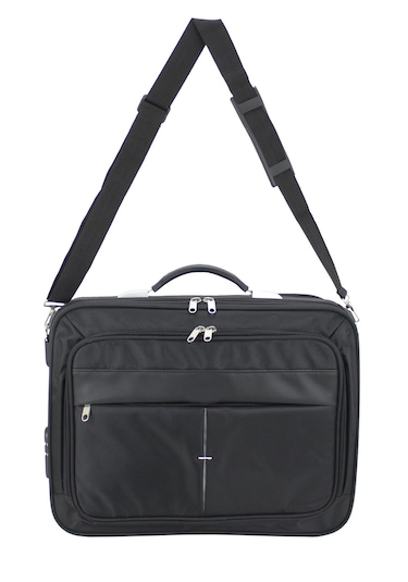 Unisex Siyah 15.6'' Çelik Kasalı Laptop Evrak Bilgisayar Çantası Siyah