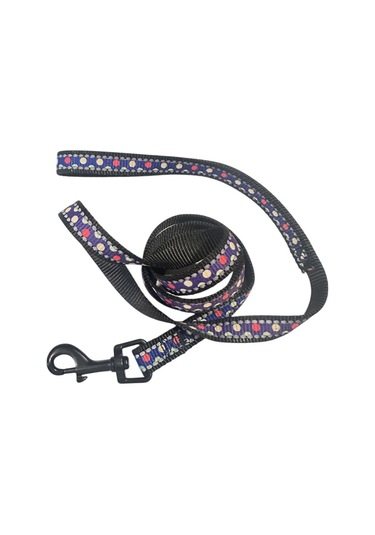 Nunbell Reflektörlü, Noktalı Köpek Gezdirme Tasması 2 Cm X 120 Cm Çok Renkli