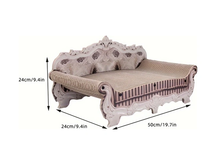 Fochsia Mor Kedi Kanepe Yatak: Dayanıklı Oluklu Mukavva Tırmalama Oyuncağı