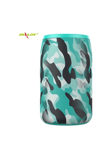 Geeksen Zealot S32 Dış Mekan Mini Bluetooth Hoparlör, 5w Subwoofer, Bt5.0/tf Kart/usb/aux Girişi, Camouflage Mavi Rengi