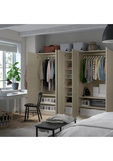 Ikea Gri Modern Kapaklı Gardırop 250x60x201 Cm