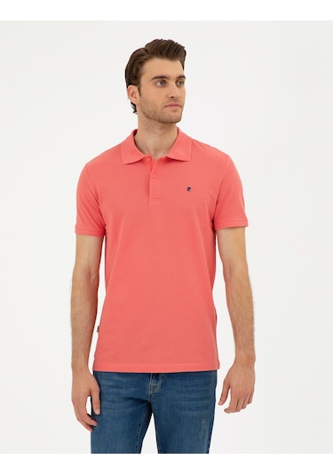 Pierre Cardin Erkek Mercan Tişört Basic 50291625-vr186 Mercan