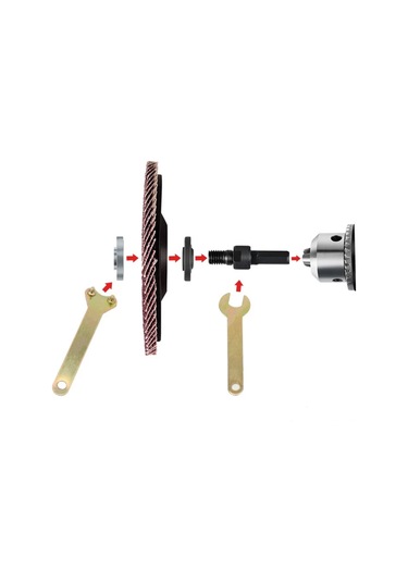 Maiyame 10mm Matkap Açılı Taşlama Adaptörü - 5'li Set, Kesme Ve Parlatma İçin