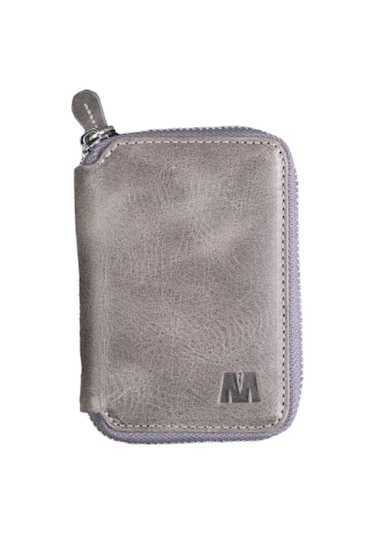 Mft Leather Hakiki Deri Unisex Fermuarlı Cüzdan Lotus 1616 Tiguan Antrasit