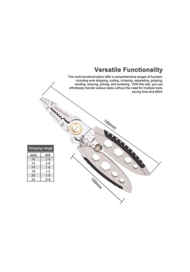 Pazly Tel Tel Striptizci Sıyırma Profesyonel Jms İnç Fonksiyonlu Çok Awg Alet 7 22-10 Ki