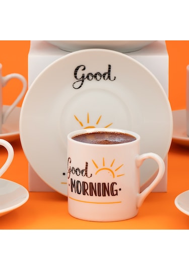 Porsima 06 Porselen 12 Parça Türk Kahve Fincan Takımı 90ml