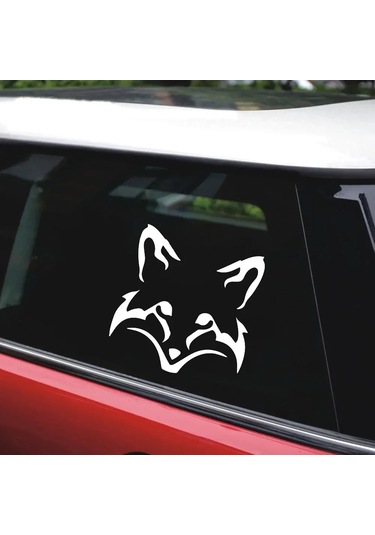Vinil Tilki Yüz Araba Çıkartma Dekorasyon Motosiklet Çıkartma Sevimli Araba Dekorasyon Style4 30cm 1 Piece Set