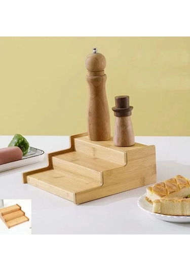 Mien Men330 Bambu Baharatlık Standı Çok Renkli