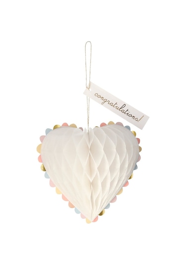 Meri Meri - Heart Wedding Card - Kalpli Evlilik Tebrik Kartı