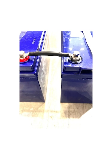 2 Adet 25 Mm2 Akü Seri Veya Paralel Bağlantı Kablosu 15 Cm Pabuç