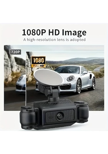 Xuweiwei 2025 Yeni 4 Lensli Dash Cam 1080p Yüksek Çözünürlüklü Mini Kamera Gece Görüşlü Geniş Açılı Araç Güvenlik Monitörü