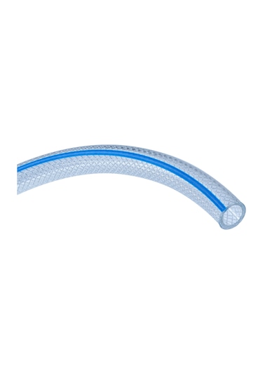 Süper Mavi Pvc Şeffaf Örgülü 5/8 16 Mm 100 Metre