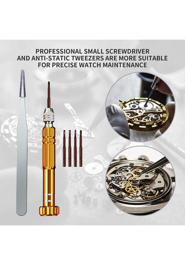 Saat Tamir Takımı, 149 Pcs Saat Değiştirme Aleti, Saat Kordonu Tamir Aleti, Saat Yay Çubuğu Alet Seti Set Kahverengi