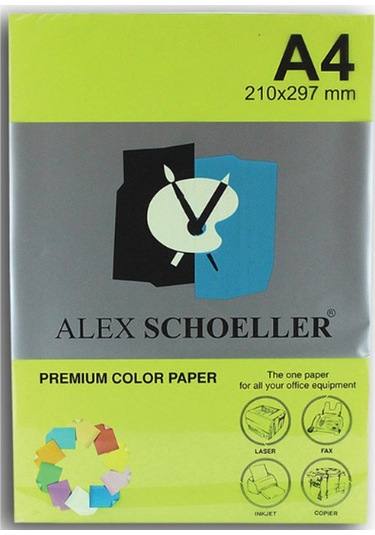 Alex Fosforlu Yeşil 721 Renkli Fotokopi Kağıdı 500 Adet A4
