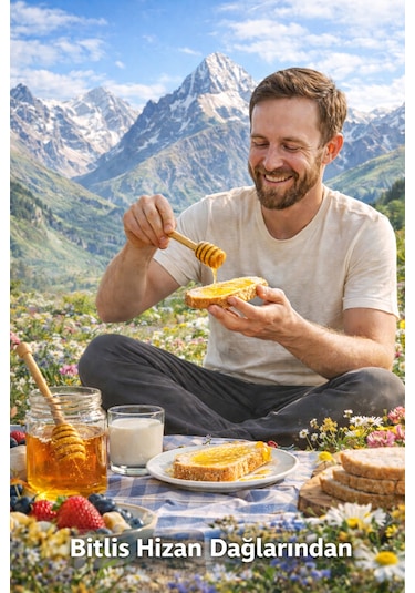 Süzme Çiçek Dağ Balı 3 Lü Set 3 850 Gr Bitlis Hizan Doğal Bal