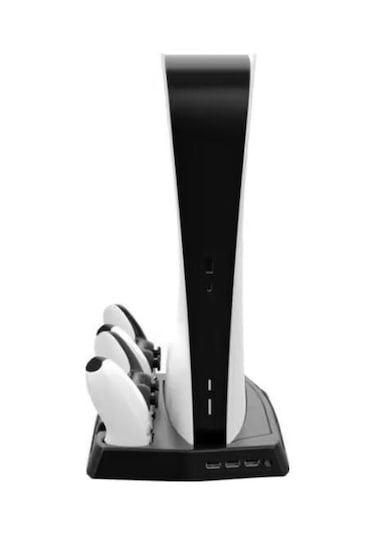 Playstation 5 Standart Fat Kasa Fanlı Stand - Ps5 Dikey Stand Siyah