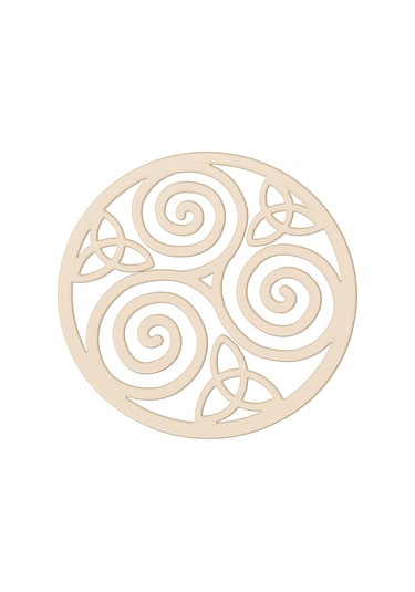 Homyl Ahşap Duvar Heykel Yoga Düğün Triskele-düğümü