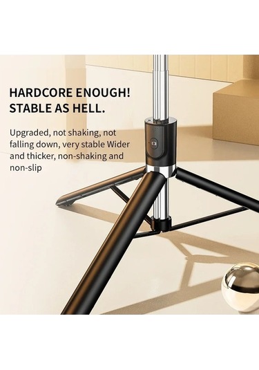 Createtech R1l/r1ls Mini Bluetooth Selfie Tripod, 1.7m Cep Telefonu Uygun