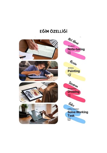 İpad Profesyonel Stylus Kalem Palm Rejection Özellikli Manyetik Şarj Aparatlı Pencil 2 Tablet Kalemi