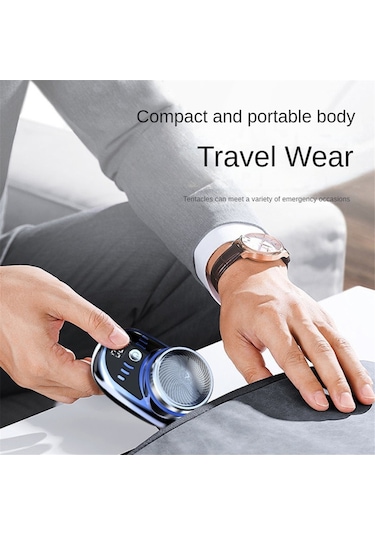 Xiaaokeji Dijital Ekranlı Erkek Seyahat Çıkarılabilir Tıraş Makinesi Sakal Saç Kesme Makinesi, A