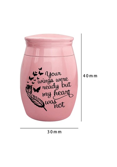 Homyl Çinko Alaşım Pet Urns Konteyner Kavanoz Yaprak-pembesi Altın