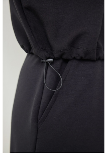 Penti Siyah Silky Feel Dik Yaka Crop Sweatshirt