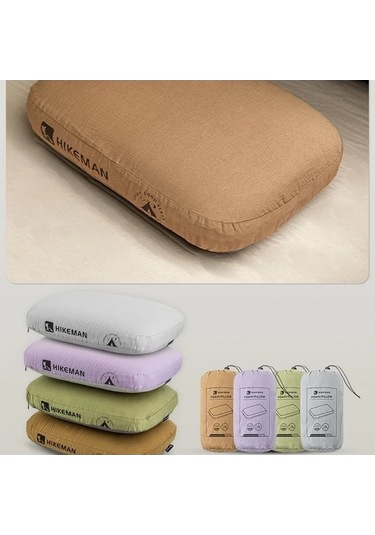 Trendooze Yeşil Kamp Yastığı, Hafıza Köpük, Boyun Destek, Seyahat Yastığı Yeşil