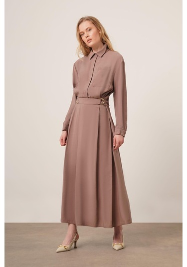 Ftz Women Kadın Modal Etekli Takım Vizon 30714 Vizon