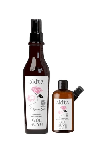 Akita Doğal Yağı Alınmamış Gül Suyu Seti 300 ML