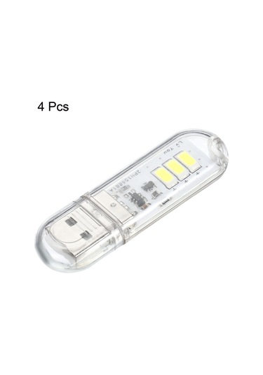 Ev Ve Bahçe Parçaları 4pcs 0.5w Mini Usb Led Işık 6000-6500k İnce Led Işık Çubuğu Temiz Beyaz Cn/251024/07236