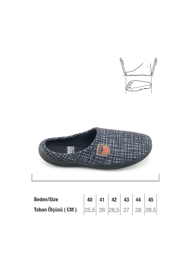 Gezer Erkek Kışlık Pu Rahat Taban Ev Bahçe Gondol Terlik Siyah