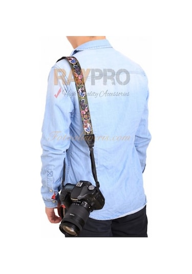 Raypro Kelebek Desenli Askı Omuz Boyun Askısı Canon Nikon Sony