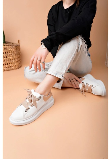 Luis A Costa Lc105 Bej/beyaz Bağcıklı Kadın Ayakkabı Renkli