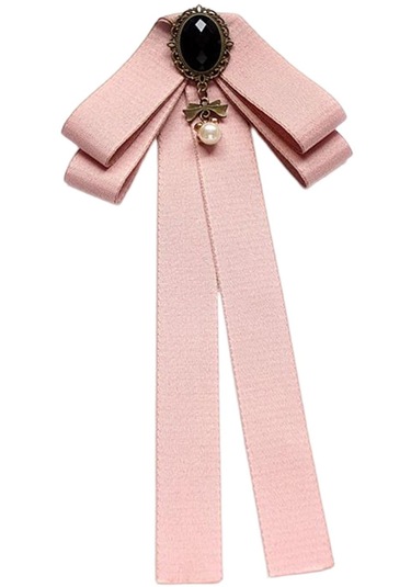 Homyl Şerit Papyon Broş Boyun Kravat Kokteyller Parti Mezuniyet Pembe