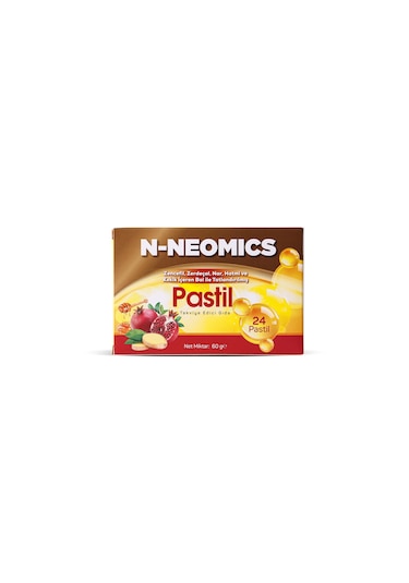 N-Neomics Bitkisel Ekstreler İçeren Pastil 24 Pastil