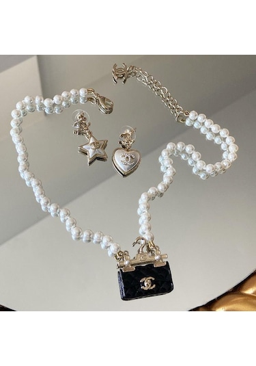 İncili Vintage Gold Çelik Set Çok renkli