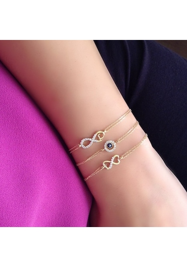 Glorria Sonsuzluk Altın Bileklik N11.17187 Sarı Altın