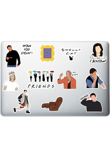 Friends Dekoratif Laptop Notebook Tablet Telefon Sticker Set 01