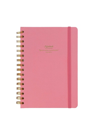 Vj Canvas Sert Kapak Spiralli Defter A5 100gr 160 Sayfa Noktalı Pembe Pembe
