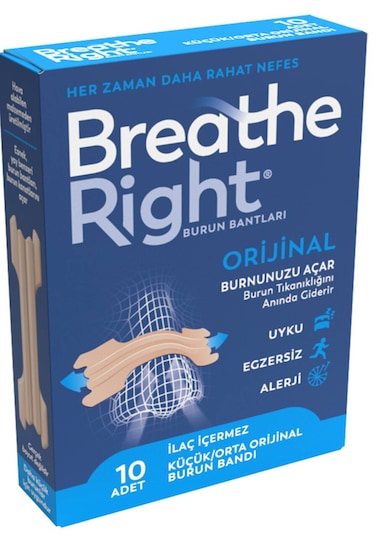 Breathe Right Burun Bandı Orijinal Küçük/orta 10 Lu, 6 Kutu