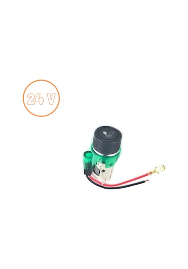 Space Araç Yeşil Işıklı Çakmak 24V