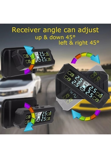Sones Araba Yüksek Hassasiyetli Solar Şarj Lastik Basıncı İzleme Sistemi Tpms, Harici Ses Sensörü