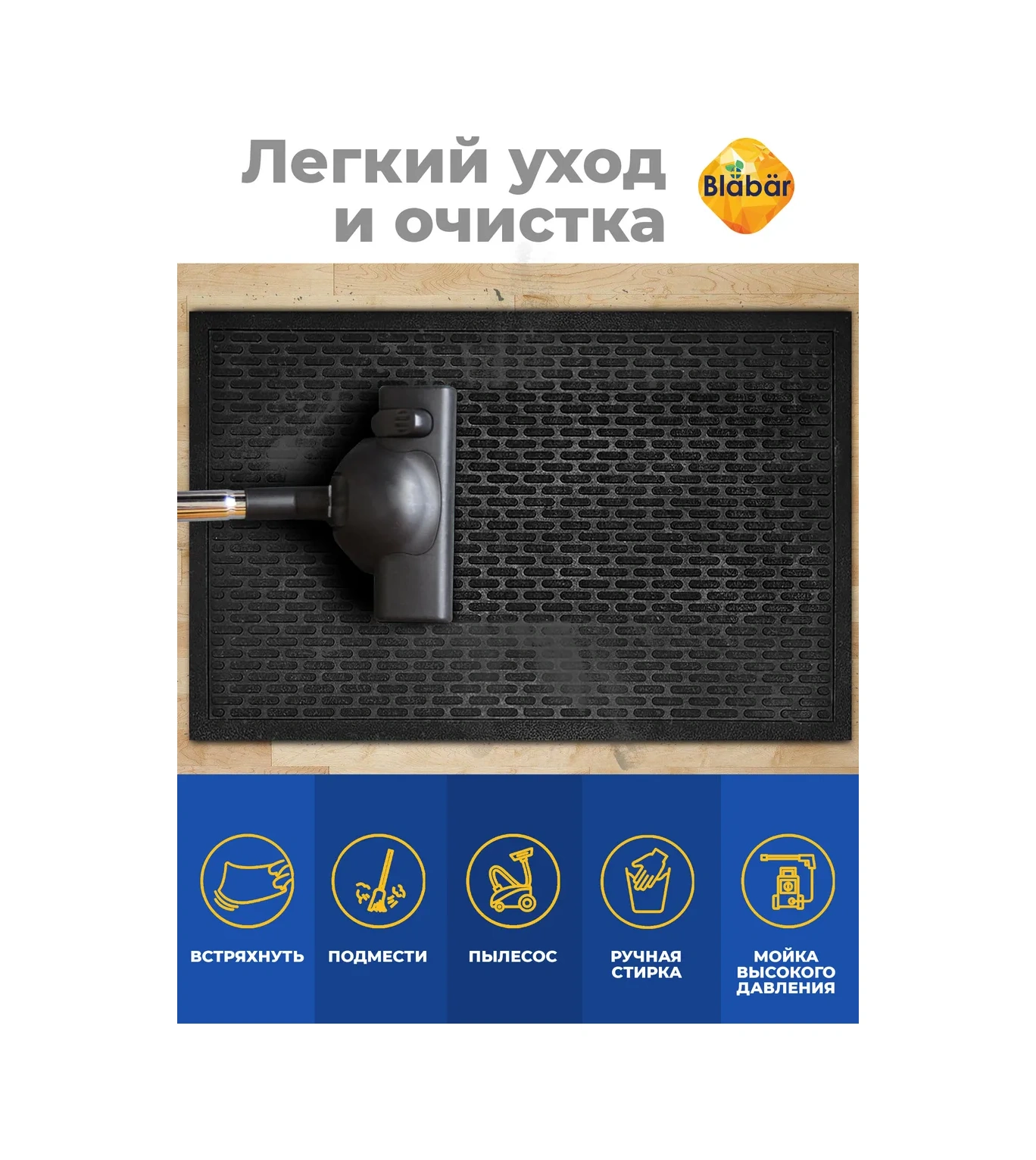 Blabar 45 X 75 Kauçuk Paspas 347653035 Siyah