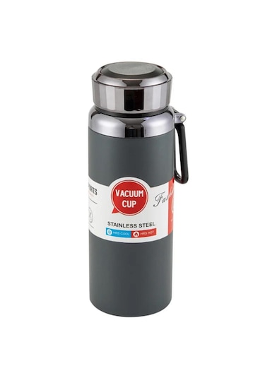 Laxsam 800 Ml Vakumlu Paslanmaz Çelik Kamp Piknik Termosu Gri