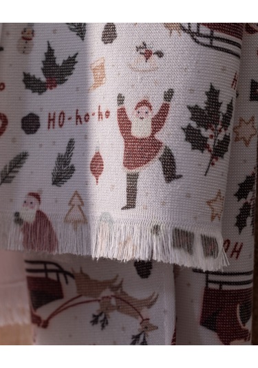 Yılbaşı Klaus Mutfak Havlu Seti - Beyaz Beyaz