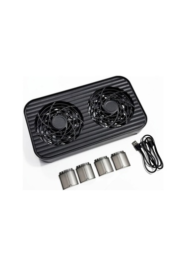 Xuweiwei Usb Çift Fanlı Siyah Router Soğutma Tabanı Sessiz Hızlı Soğutma Wıfı Router Standı Dayanıklı Plastik Tasarım