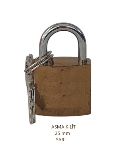 Adilon Asma Kilit, 25 Mm Sarı