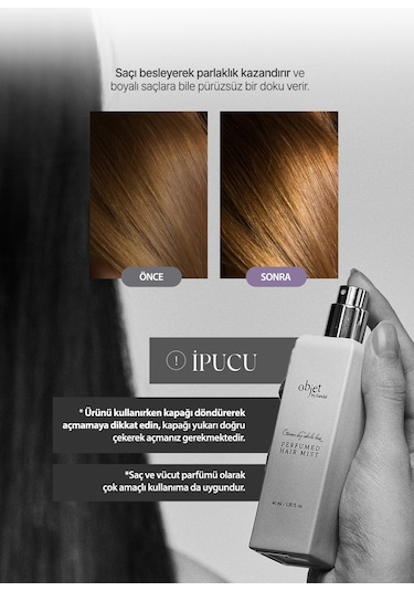 Nem Ve Parlaklık Veren Parfümlü Saç Misti Kundal Perfumed Hair Mist 40ml Green By White Tea